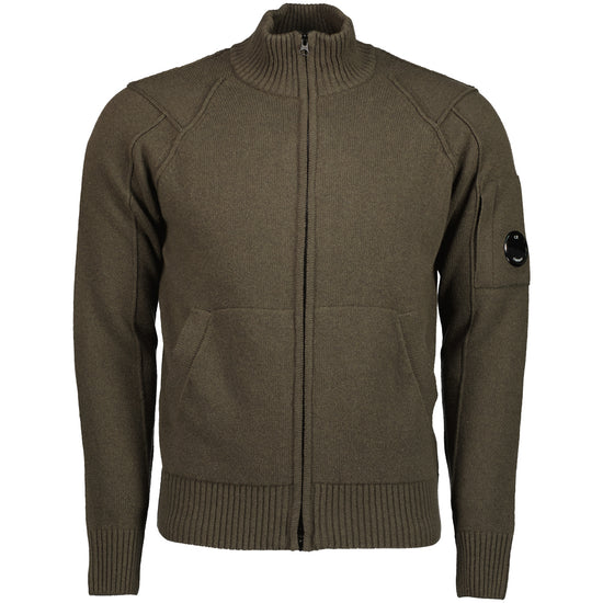 Knitted Zip-Up Lens Cardigan - Casual Basement