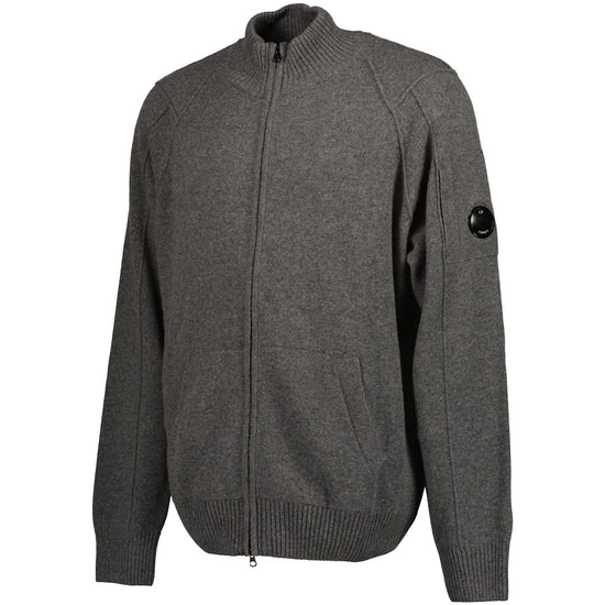 Knitted Zip-Up Lens Cardigan - Casual Basement