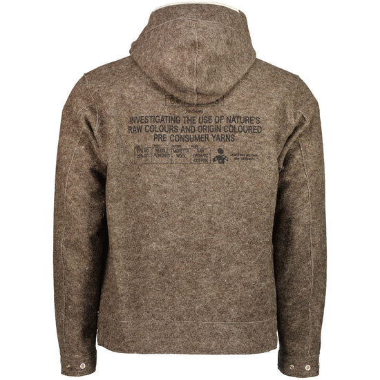 Program_3 Felt Hooded Zipped Overshirt - Casual Basement