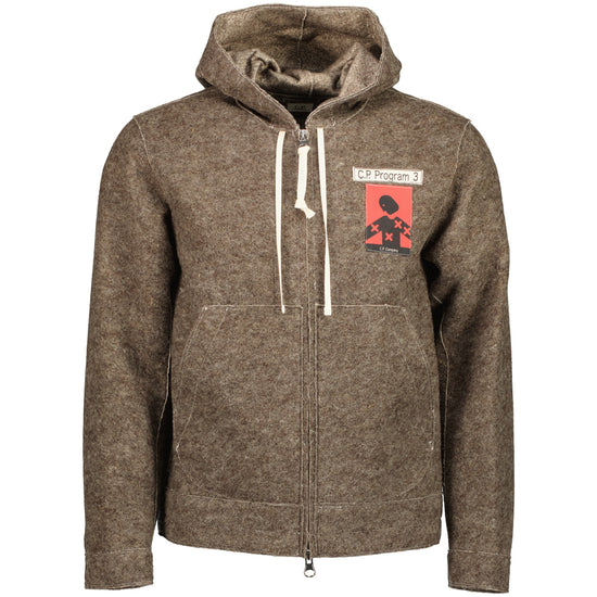 Program_3 Felt Hooded Zipped Overshirt - Casual Basement