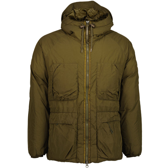 Long Flatt Nylon Down Lens Jacket - Casual Basement
