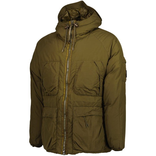 Long Flatt Nylon Down Lens Jacket - Casual Basement