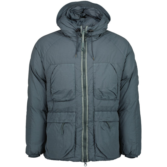Long Flatt Nylon Down Lens Jacket - Casual Basement