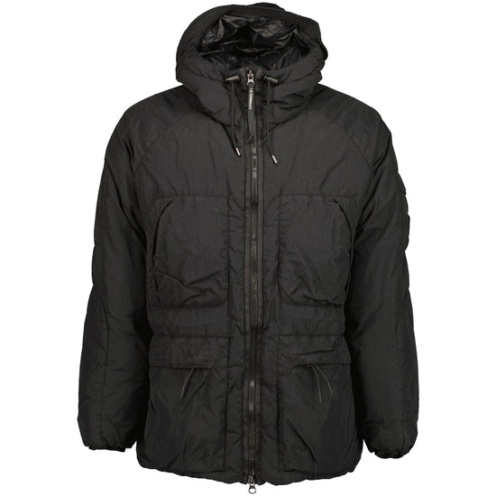 Long Flatt Nylon Down Lens Jacket - Casual Basement