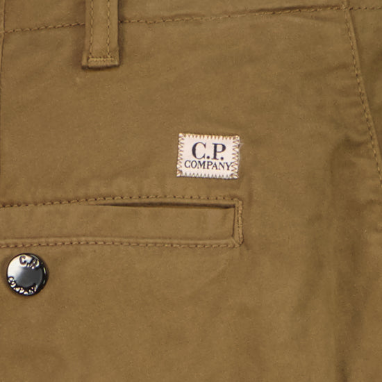 Stretch Satin Logo Patch Cargos - Casual Basement
