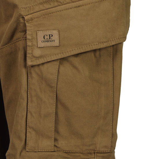 Stretch Satin Logo Patch Cargos - Casual Basement