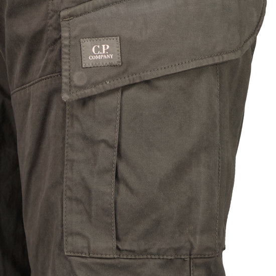 Stretch Satin Logo Patch Cargos - Casual Basement