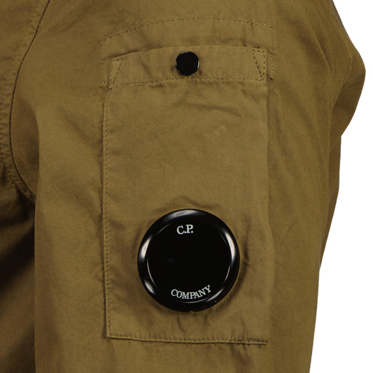 Junior Gabardine Zip Up Lens Overshirt