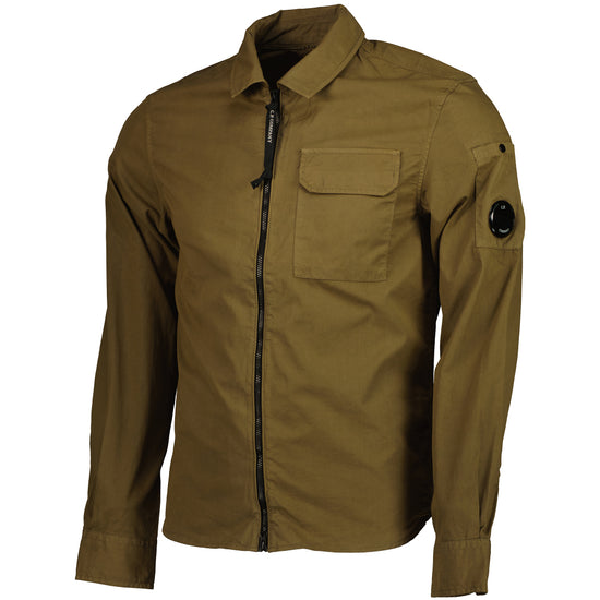 Gabardine Zip Up Lens Overshirt - Casual Basement