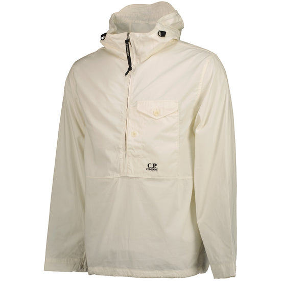 Gabardine Half Zip Hooded Overshirt - Casual Basement