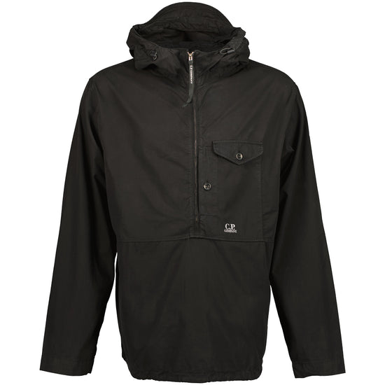 Gabardine Half Zip Hooded Overshirt - Casual Basement
