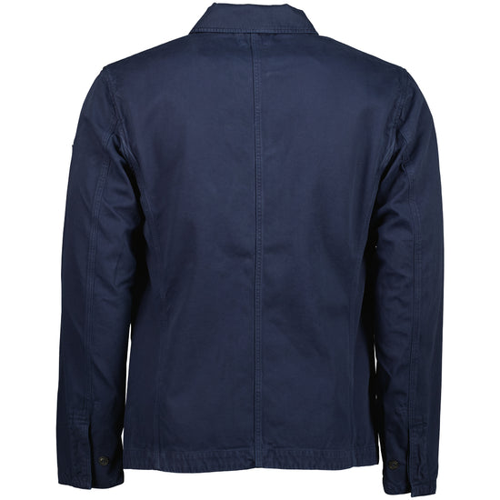 Military Twill Embroidered Logo Overshirt - Casual Basement