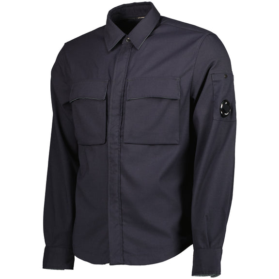 C.P. Company | Wool Gabardine Lens Shirt - Total Eclipse