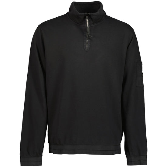 Light Fleece Polo Collar Lens Sweatshirt - Casual Basement