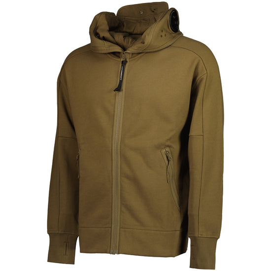 Hooded Explorer Goggle Zip Up Sweatshirt - Casual Basement