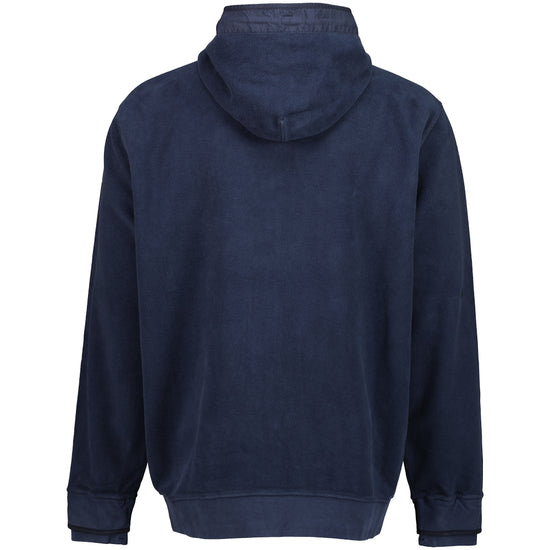 Brushed Fleece Zipped Logo Hoodie - Casual Basement