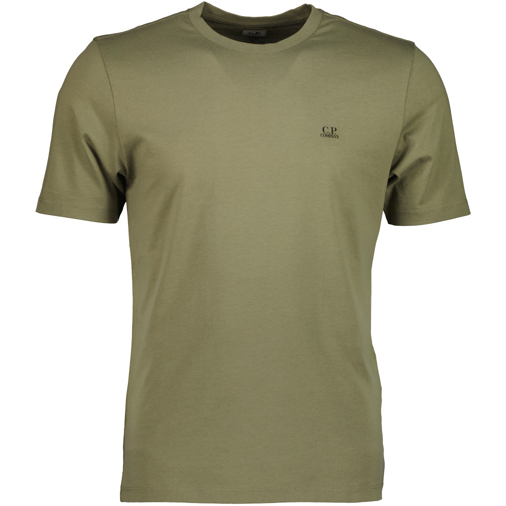 ★C.P. Company★ Logo Print Short Sleeve T-Shirt Khaki 12CMT cp-company-stitch-print-t-