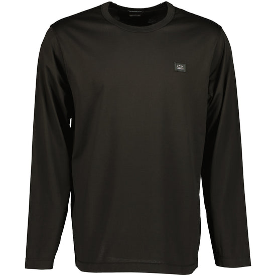 Long Sleeve Logo Patch T-Shirt - Casual Basement