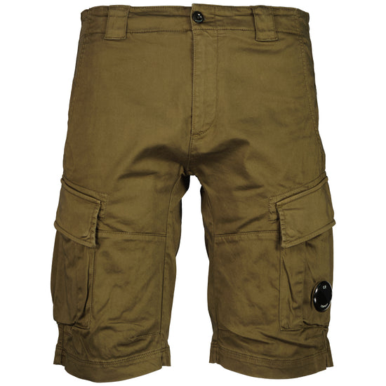Satin Stretch Lens Cargo Shorts - Casual Basement