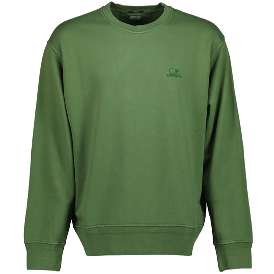 Diagonal Fleece Resist Dyed Logo Sweat - Casual Basement