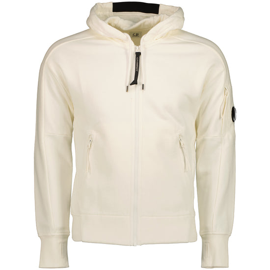 Diagonal Raised Fleece Lens Zip Hoodie - Casual Basement