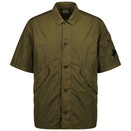 Chrome-R Short Sleeve Lens Overshirt - Casual Basement