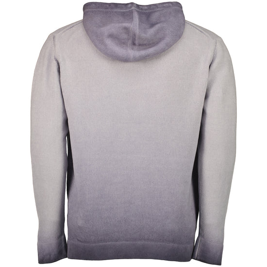 Chenille Two Tone Hooded Logo Knit - Casual Basement