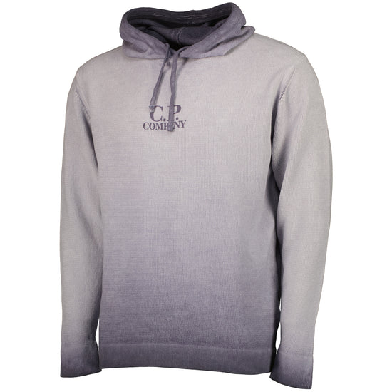 Chenille Two Tone Hooded Logo Knit - Casual Basement