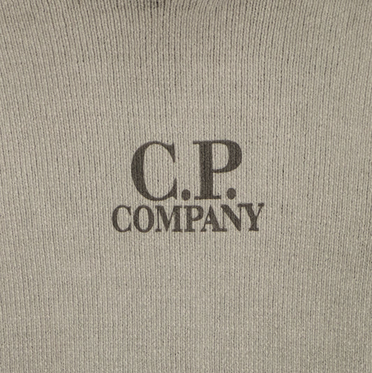 Chenille Two Tone Hooded Logo Knit - Casual Basement