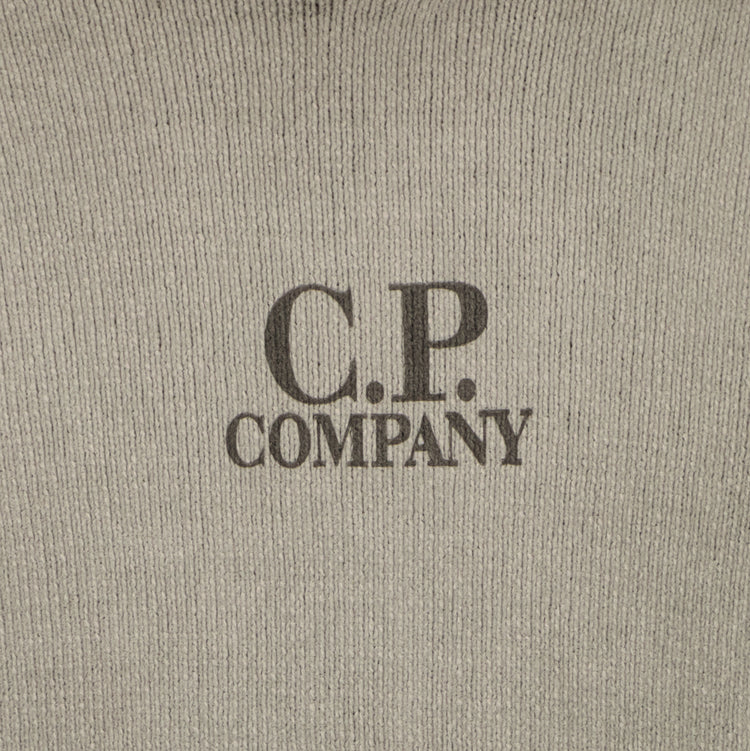Chenille Two Tone Hooded Logo Knit - Casual Basement