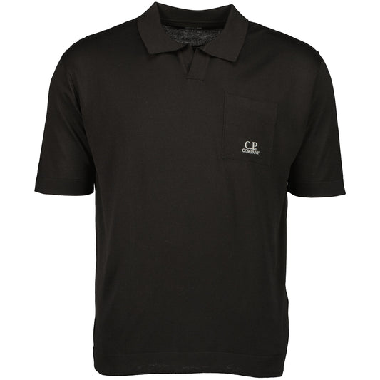 Knitted Pocket Logo Polo - Casual Basement