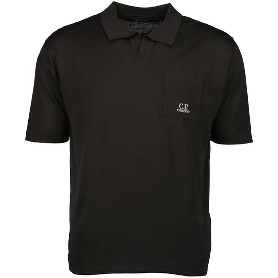 Knitted Pocket Logo Polo - Casual Basement