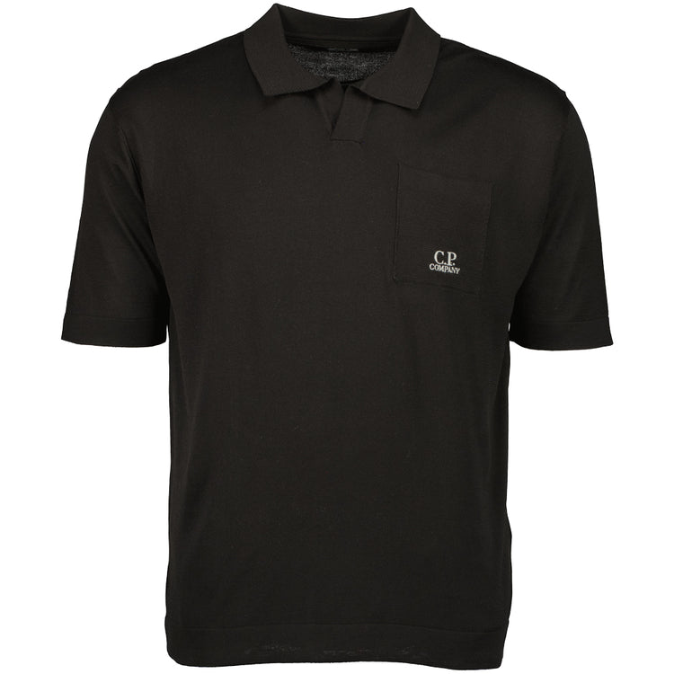 Knitted Pocket Logo Polo - Casual Basement