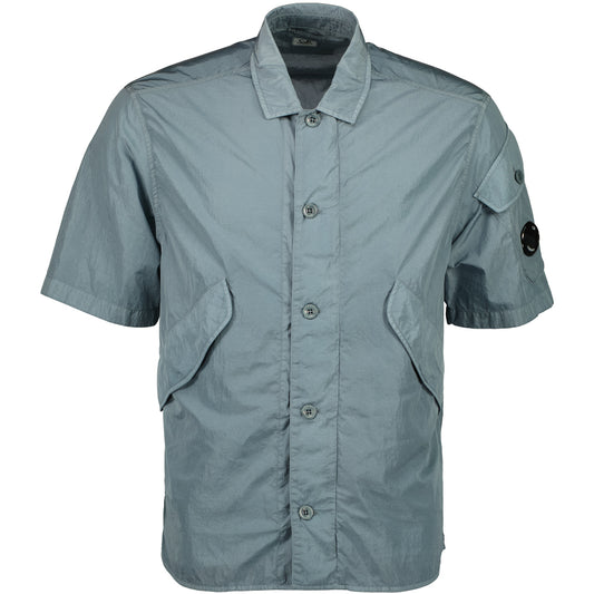 Chrome-R Short Sleeve Lens Overshirt - Casual Basement