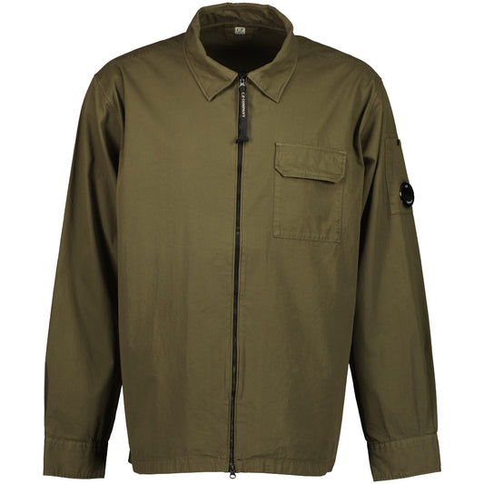 Gabardine Zip Up Lens Overshirt - Casual Basement