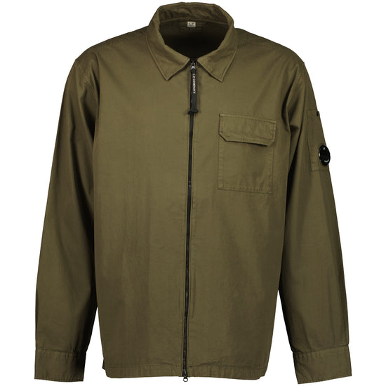 Gabardine Zip Up Lens Overshirt - Casual Basement