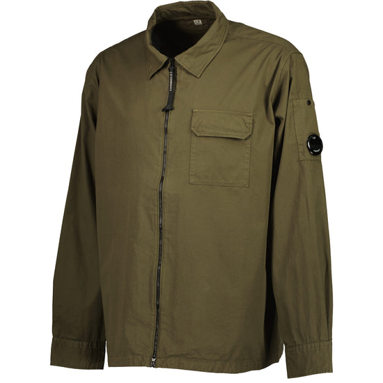 Gabardine Zip Up Lens Overshirt - Casual Basement