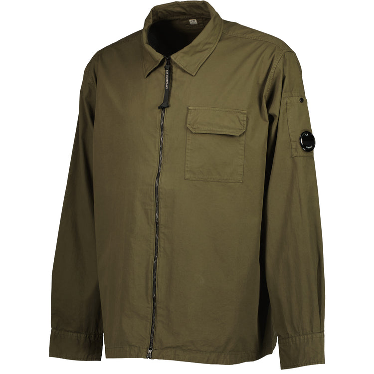 Gabardine Zip Up Lens Overshirt - Casual Basement