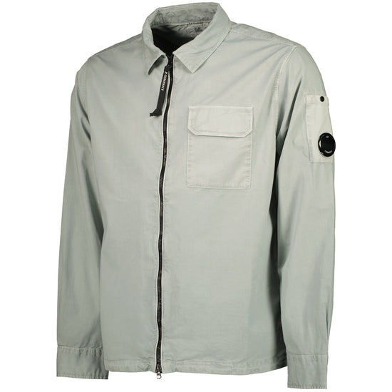 Gabardine Zip Up Lens Overshirt - Casual Basement
