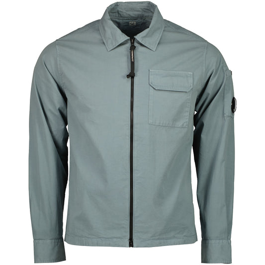 Gabardine Zip Up Lens Overshirt - Casual Basement