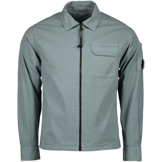 Gabardine Zip Up Lens Overshirt - Casual Basement