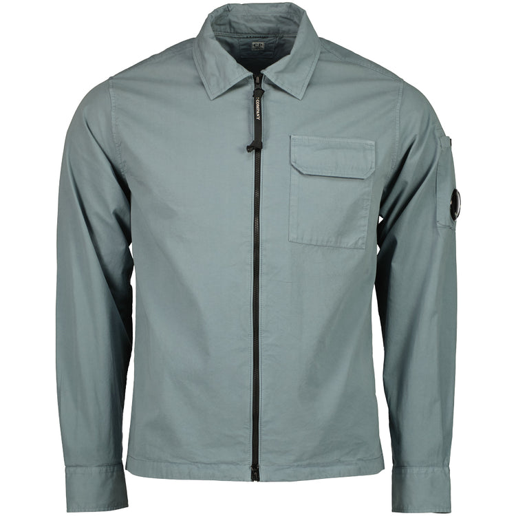 Gabardine Zip Up Lens Overshirt - Casual Basement