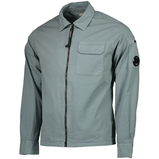 Gabardine Zip Up Lens Overshirt - Casual Basement