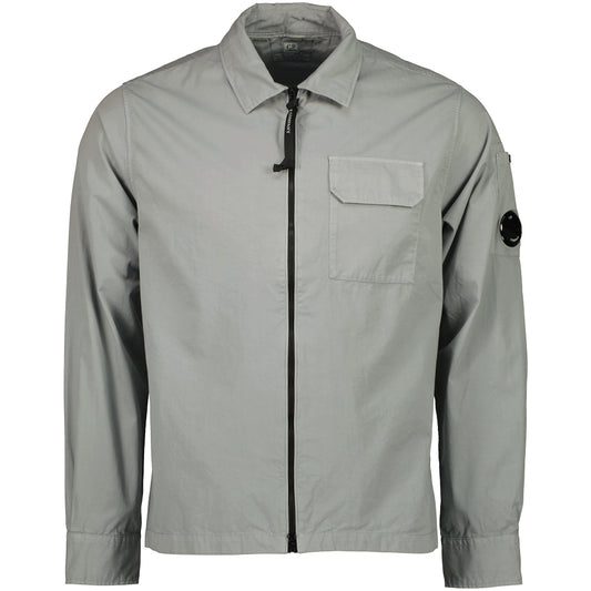 Gabardine Zip Up Lens Overshirt - Casual Basement