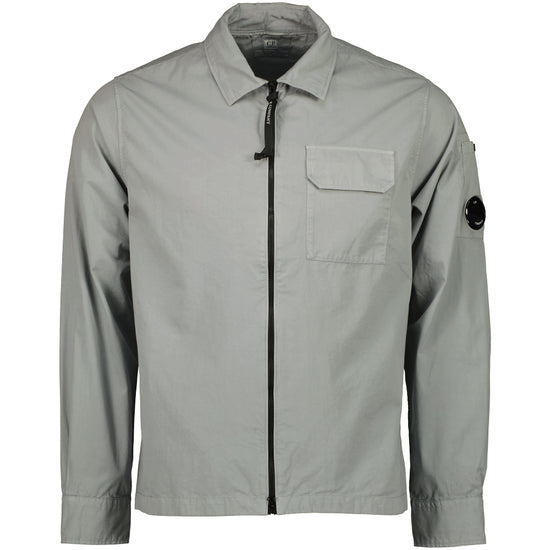 Gabardine Zip Up Lens Overshirt - Casual Basement