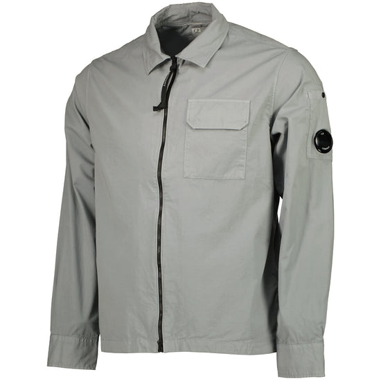 Gabardine Zip Up Lens Overshirt - Casual Basement