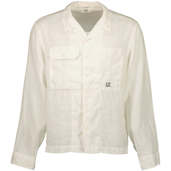 Long Sleeve Linen Overshirt - Casual Basement