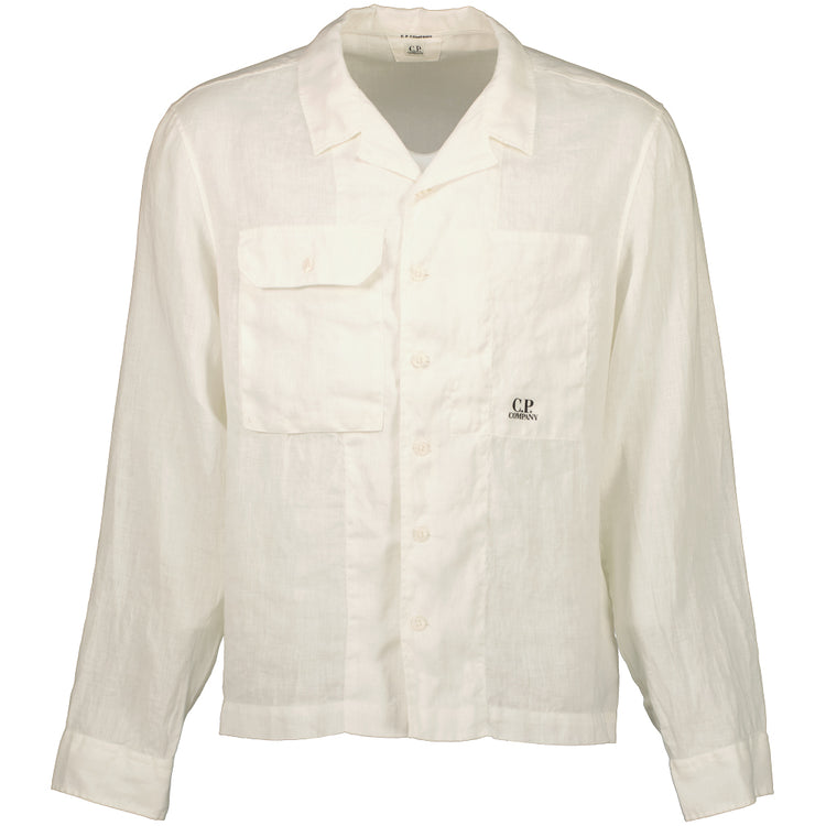 Long Sleeve Linen Overshirt - Casual Basement
