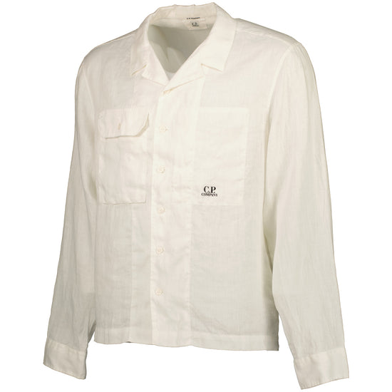 Long Sleeve Linen Overshirt - Casual Basement