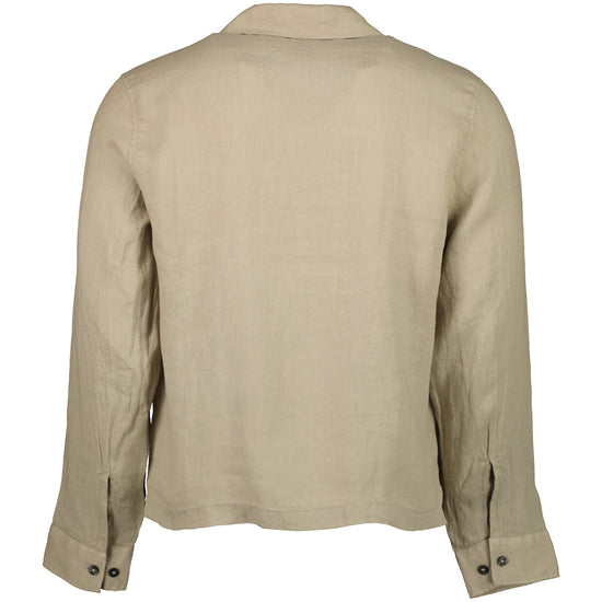 Long Sleeve Linen Overshirt - Casual Basement